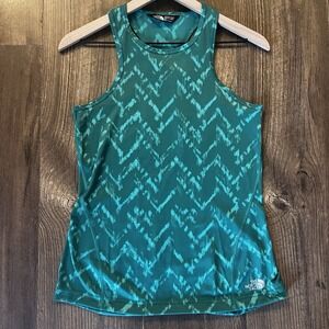 North Face Racerback Tank Top Women's Small On The Go Green‎